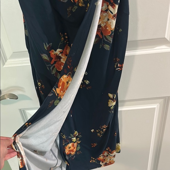 Nine Britton Blue and Gold Asymmetrical Sundress - Picture 3 of 6